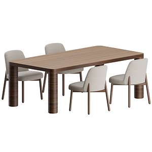 Abby Sansiro Dining Set 02 by Porada 3D model