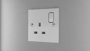 power socket type g 3d 3ds