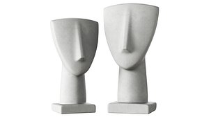 3D model Abstract sculpture of a face(1)