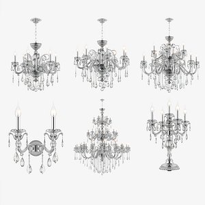 788 Lusso Silver Osgona Collection of Lamps