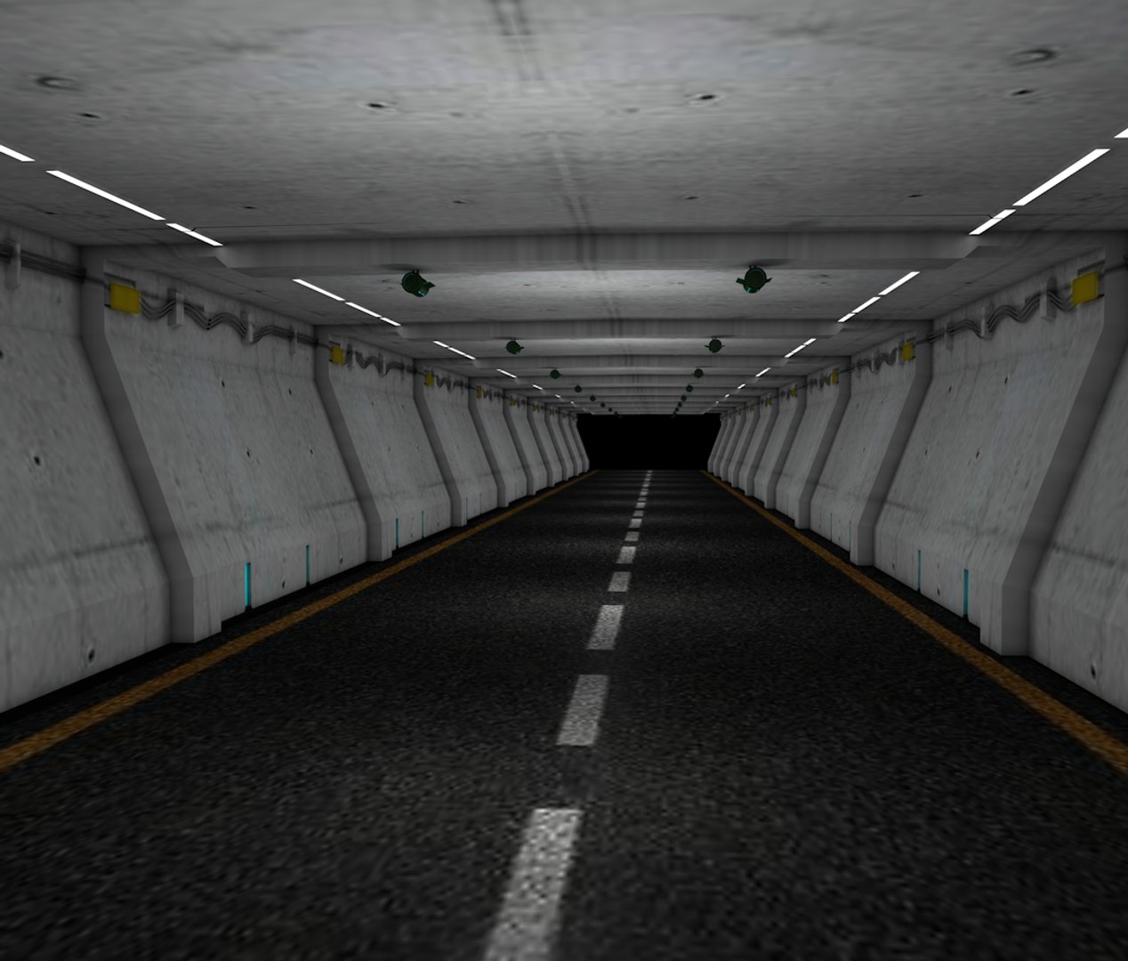 3D road tunnel scene model TurboSquid 1674866