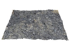 3D model Burned Ground The Rubble