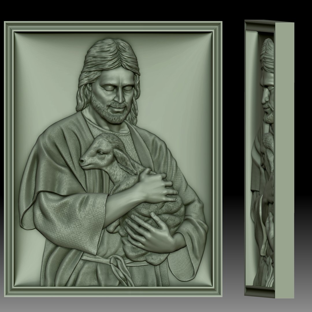 Jesus Christ with the lamb - low relief for CNC router or 3D printer 3D model https://p.turbosquid.com/ts-thumb/mI/iPFOeq/Ka/15/jpg/1721779949/1920x1080/fit_q87/09ade1fb8ef51504e8bbe0845660dbfb00387df0/15.jpg