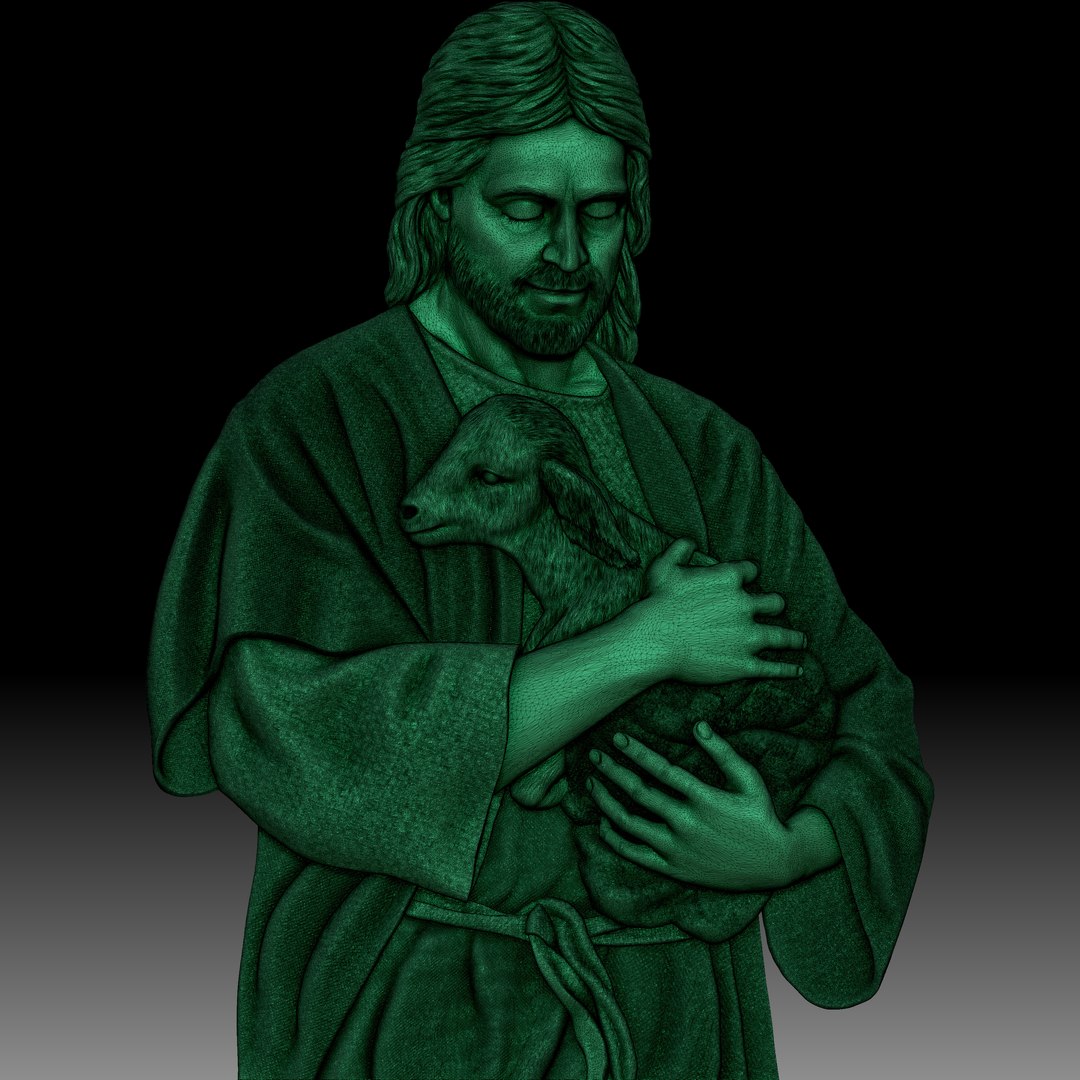 Jesus Christ with the lamb - low relief for CNC router or 3D printer 3D model https://p.turbosquid.com/ts-thumb/mI/iPFOeq/pA/wireframe1/jpg/1721779974/1920x1080/fit_q87/b57fae1b1a95400f20a59f77e20cac9ee08c032a/wireframe1.jpg