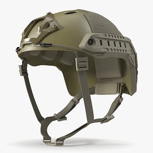 modèle 3D de Casque et masque tactique Airsoft noirs - TurboSquid