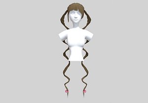 3D Ponytails Two Hair model