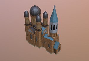 LowPoly Cerkiew w Sosnowcu  Orthodox Catolic in Sosnowiec 3D model