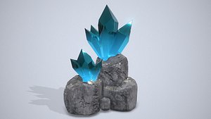 3D cave crystals model