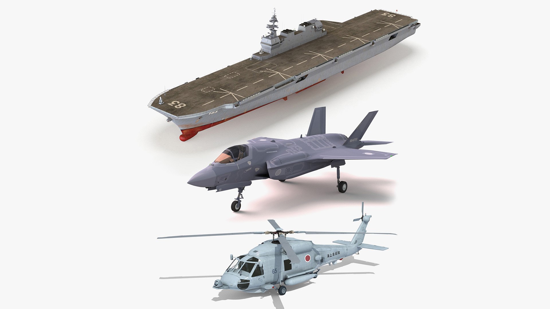 Izumo multi-purpose destroyer with Aircraft 3D model https://p.turbosquid.com/ts-thumb/mI/uLoE6F/jj/izdesair02/jpg/1674221018/1920x1080/fit_q87/c44855dfa1b4f2da4ef02646b18b93a8953de5dd/izdesair02.jpg