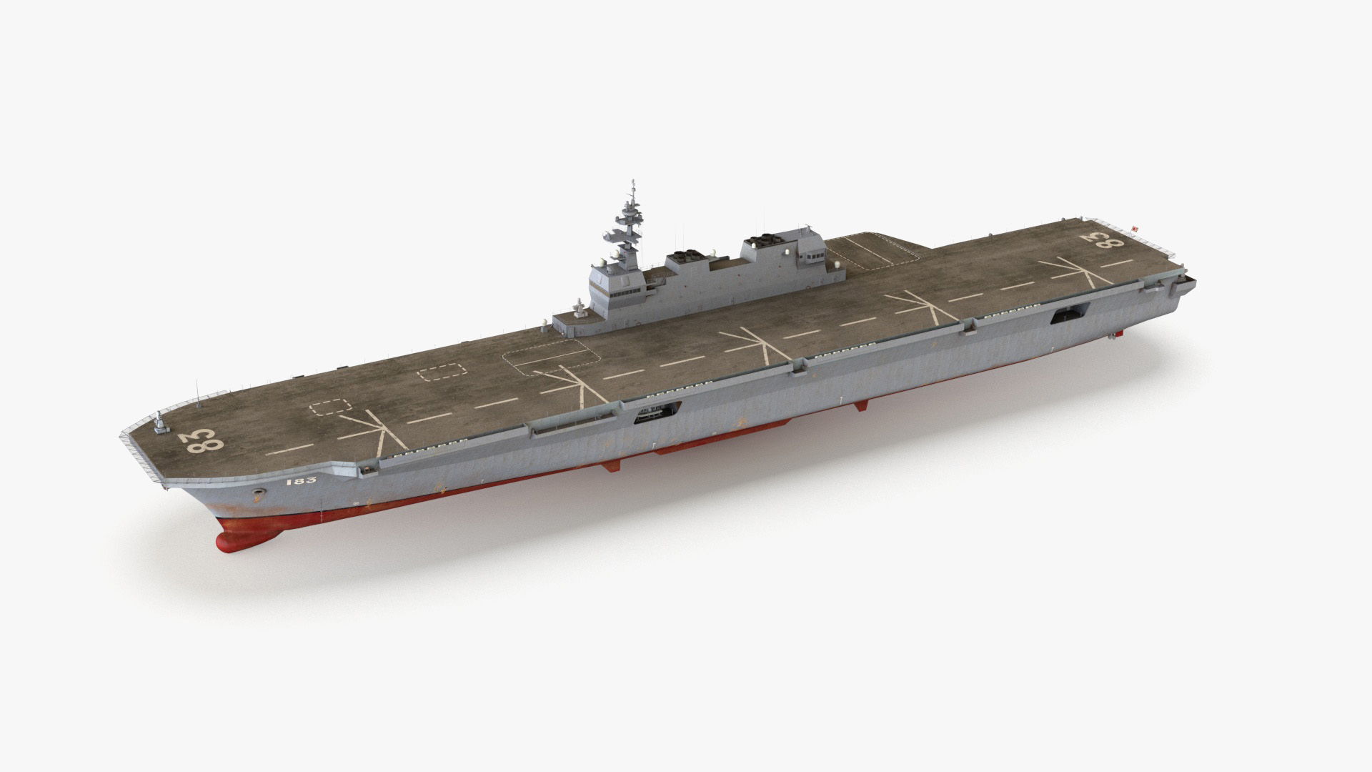 Izumo Multi-purpose Destroyer With Aircraft 3D Model - TurboSquid 2016644