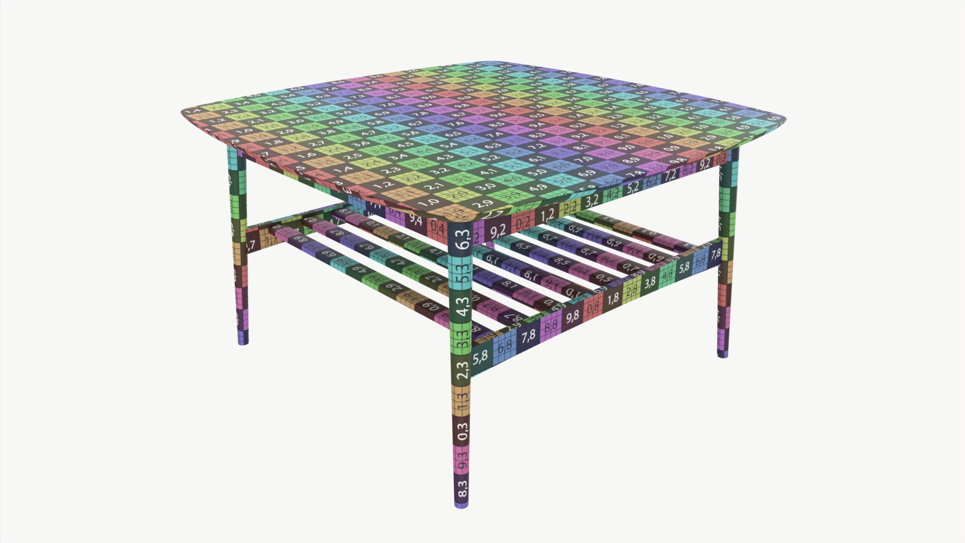 Coffee table Woodstock square 3D model TurboSquid 1988059