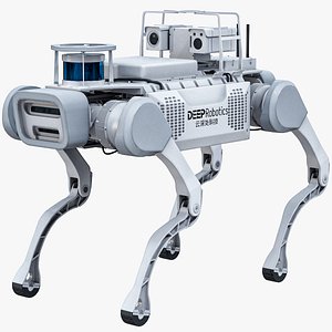 3D model Industrial Power Patrol Robot Dog X20 Jueying Deep Robotics PBR