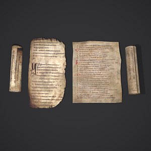 3D Scrolls and Papers Collection