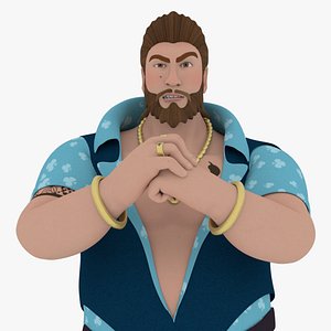 Rigged Cartoon Character Gangster FRANK