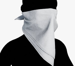 White Bandana Face Mask