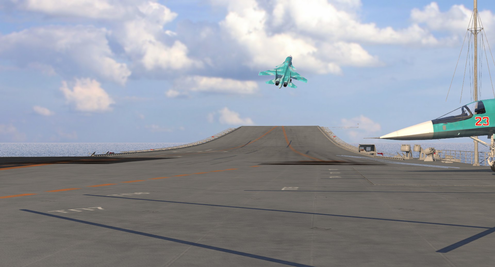 3D Aircraft Carrier Kuznetsov Jet - TurboSquid 1290442