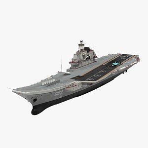 3D aircraft carrier kuznetsov jet
