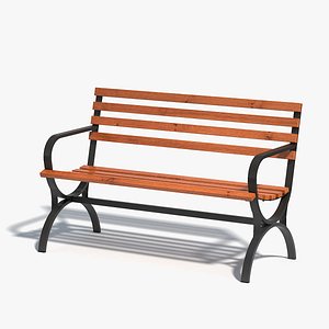 3D Garden bench