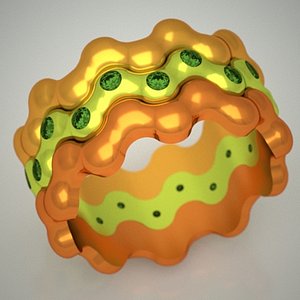 free ring gold jewels 3d model