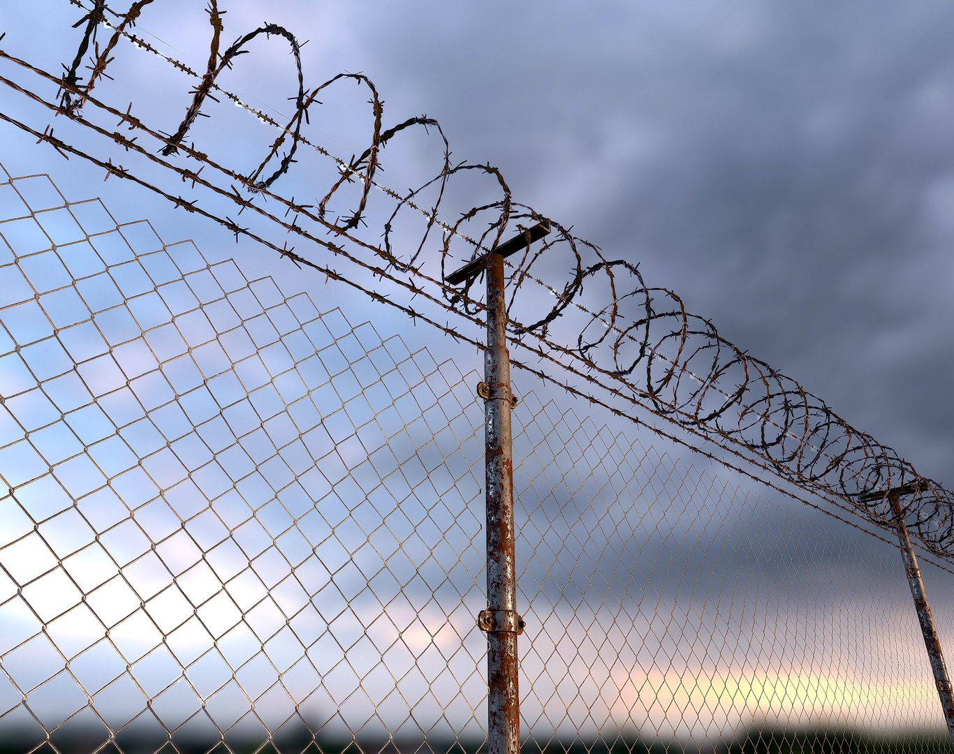 3D Old Chain Link Fence - TurboSquid 2200200
