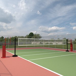 Volleyball Court and Referee Towers by SENOH
