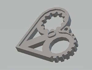 Heart shaped keychain 3D model
