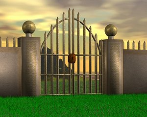 gate fence kit 3d model
