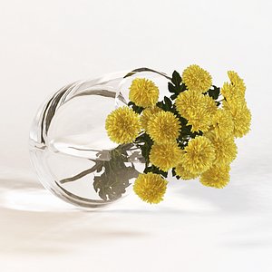 fbx sprig chrysanthemums vase