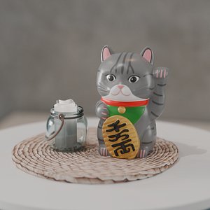 Lucky Cat Money Bank model