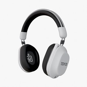 3D Headphones 01 White