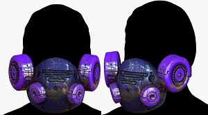 Gas mask respirator scifi futuristic model 3D