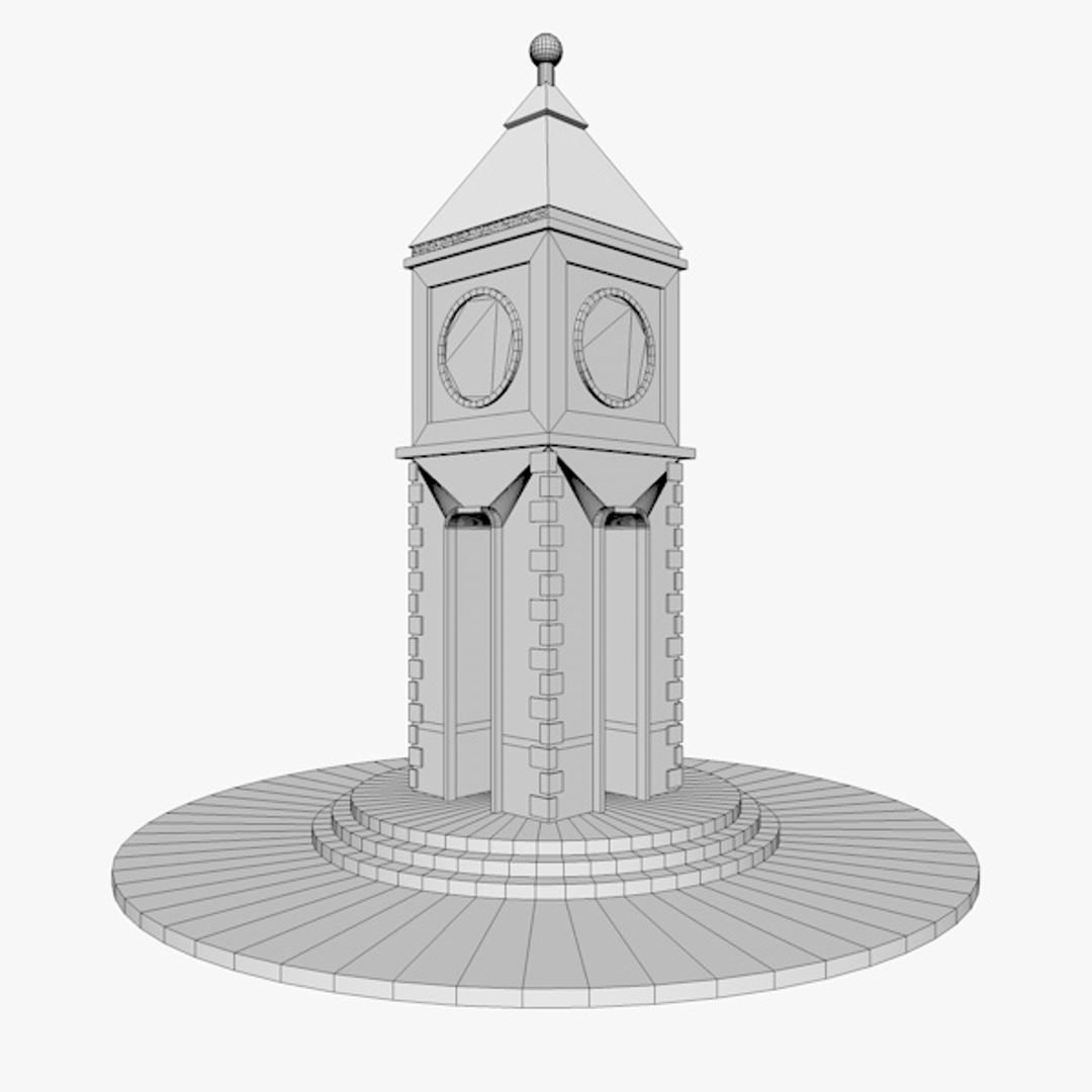 3d clock tower