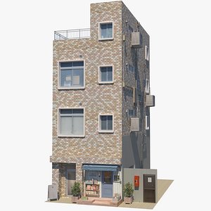 3D building architecture bookstore