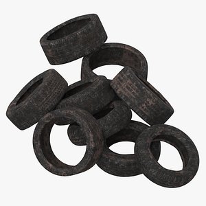 Tire Pile Small Medium and Large