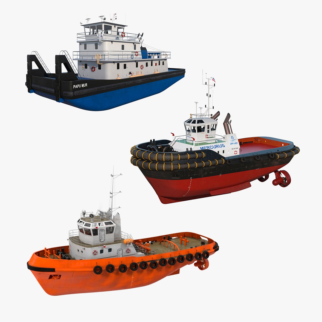 Tug Boats Collection 2 3D model preview