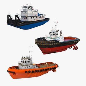 3D tug boats 2
