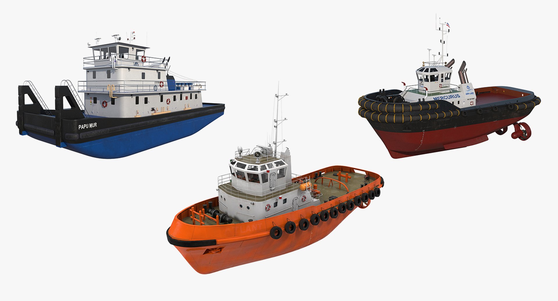 3D tug boats 2 https://p.turbosquid.com/ts-thumb/mJ/Xk4vOb/i3MuxisU/tugboatscollection23dmodel002/jpg/1593226462/1920x1080/fit_q87/f9db581e1e6f8d248c6b0cd178ba62e36465a287/tugboatscollection23dmodel002.jpg