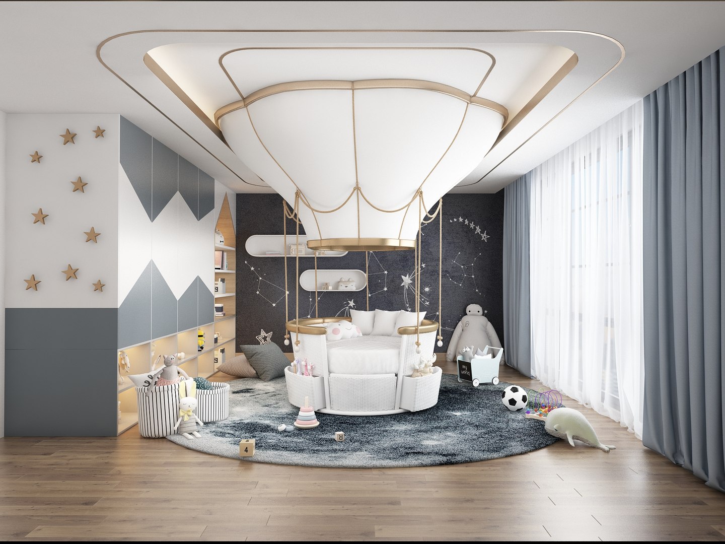 3D Kids Bedroom - Children Bedroom - 34 model - TurboSquid 1893713