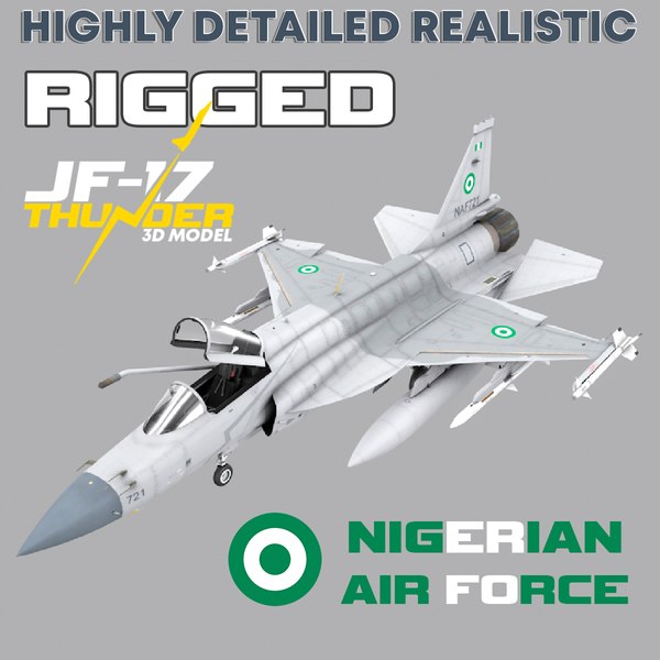 3D jf-17 rigged