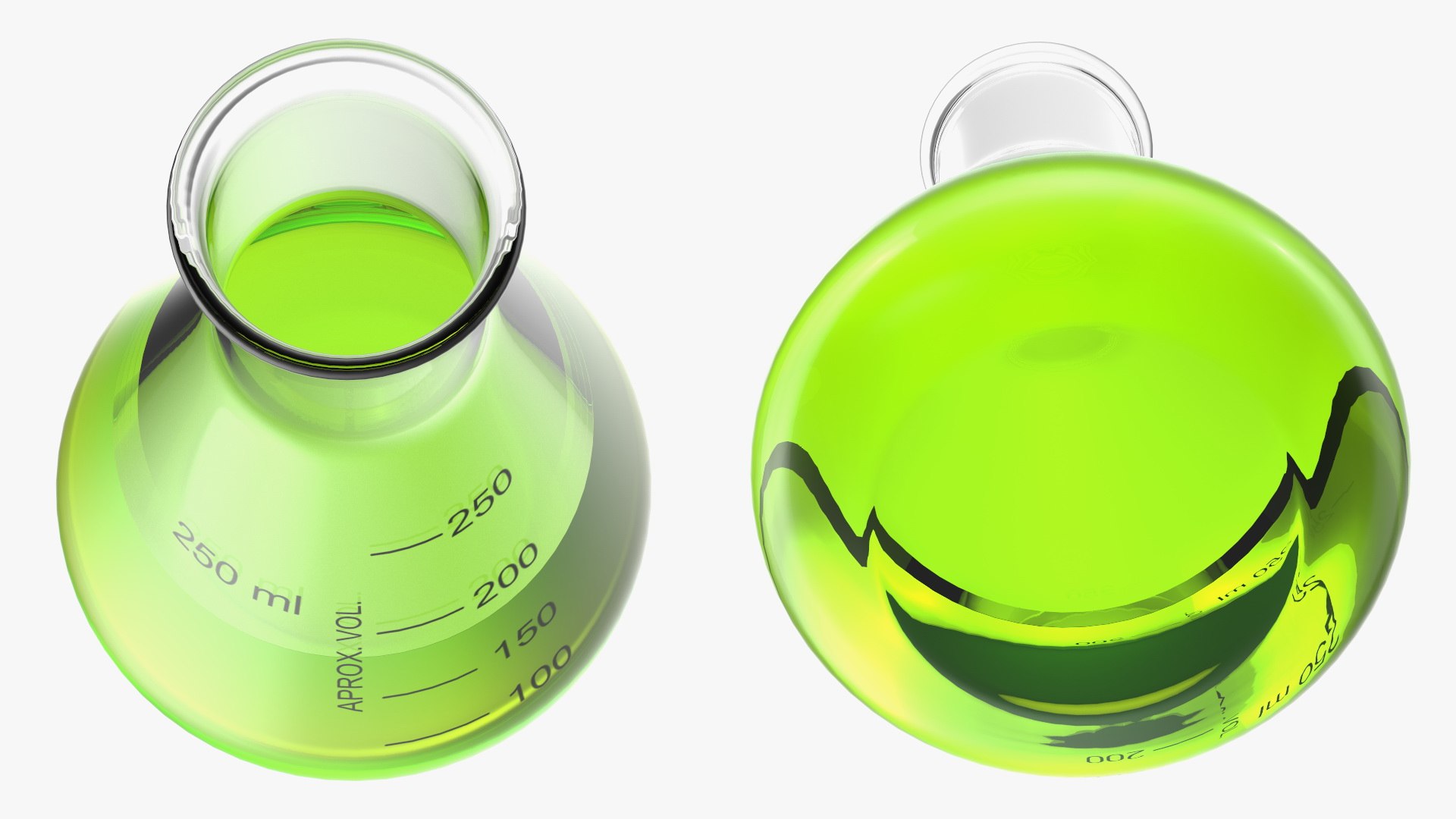 Narrow Mouth Erlenmeyer Flask 250 Ml With Acid 3D - TurboSquid 2135049