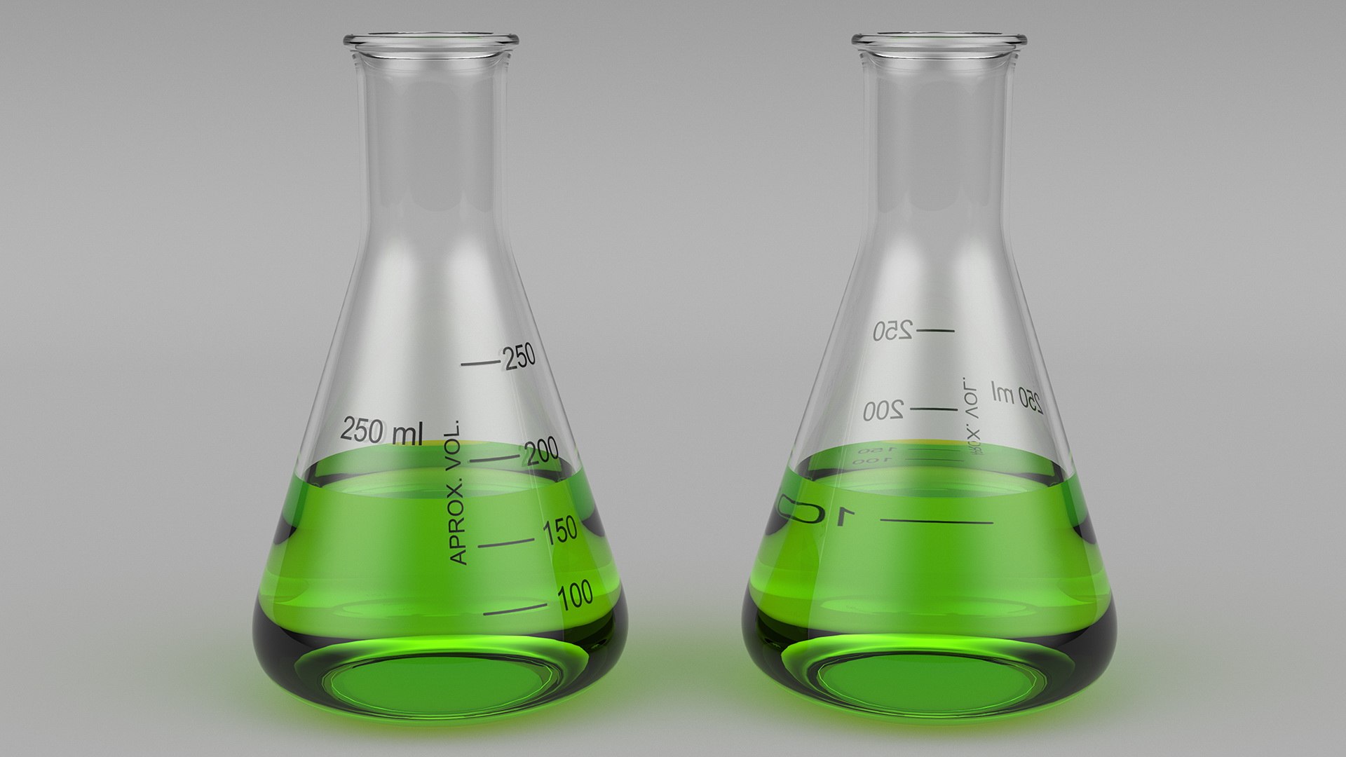 Narrow Mouth Erlenmeyer Flask 250 Ml With Acid 3D - TurboSquid 2135049