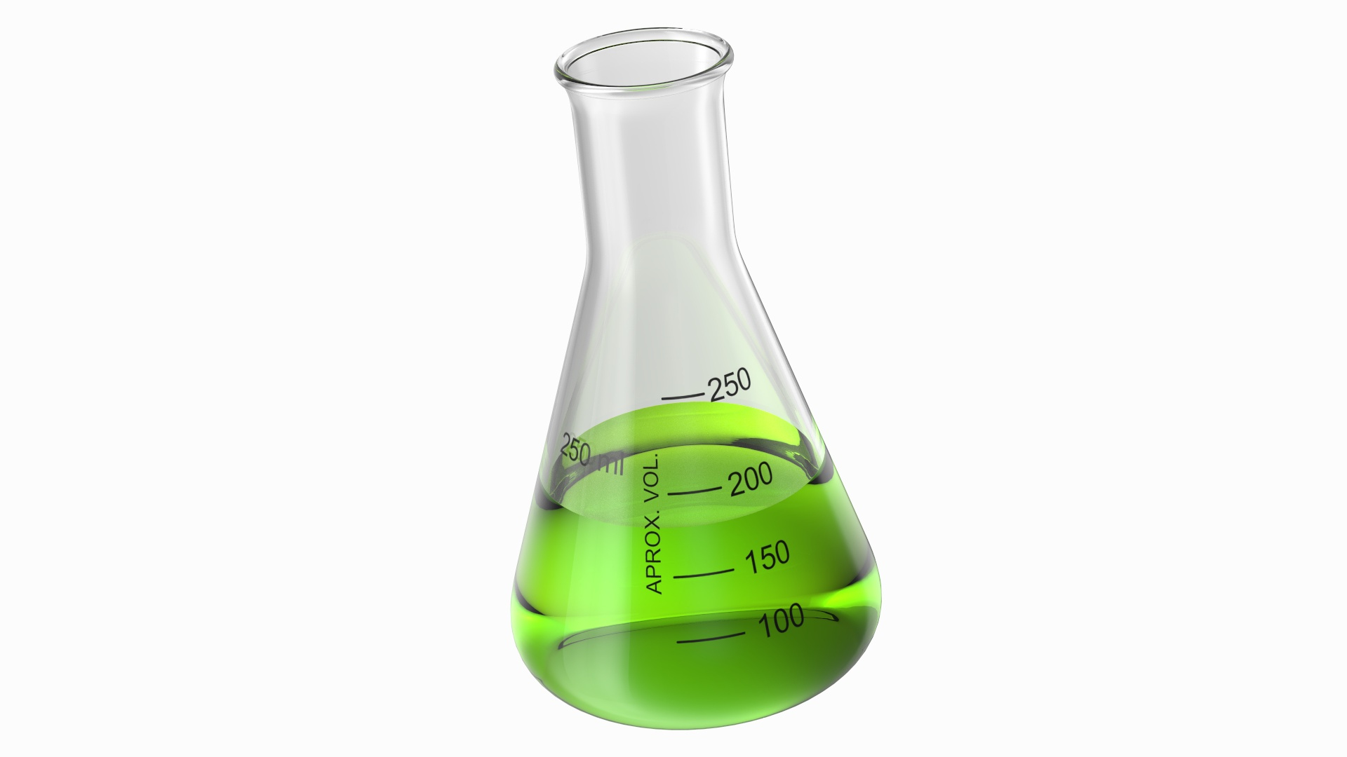 Narrow Mouth Erlenmeyer Flask 250 Ml With Acid 3D - TurboSquid 2135049