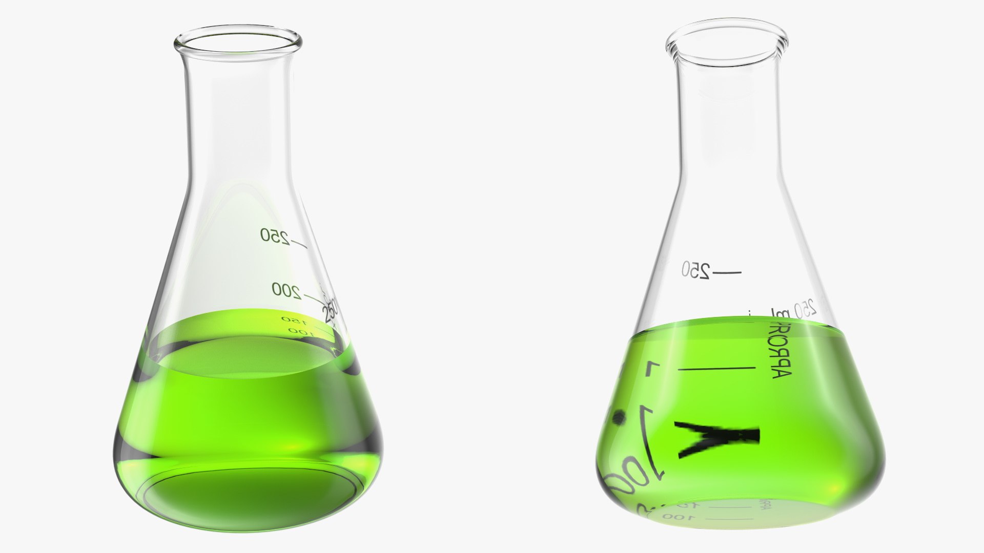 Narrow Mouth Erlenmeyer Flask 250 Ml With Acid 3D - TurboSquid 2135049