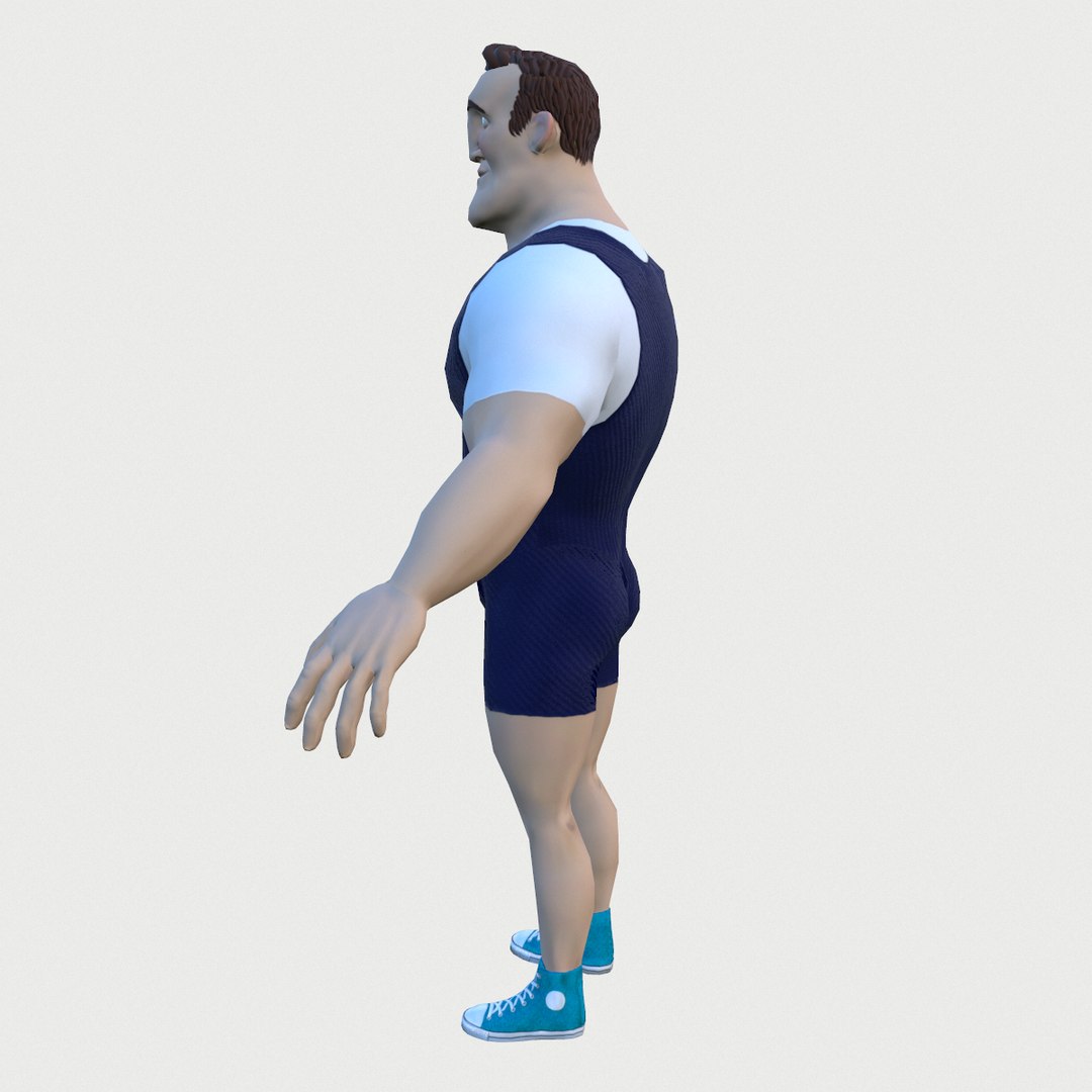 3D Model Powerlifter Low-poly - TurboSquid 1323403