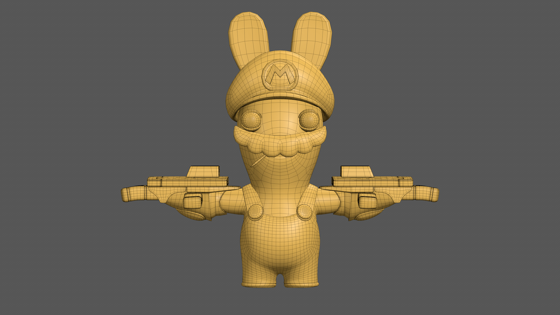 Rabbid Mario Character Gauntlet Weapon Sparks Of Hope 3D Model ...