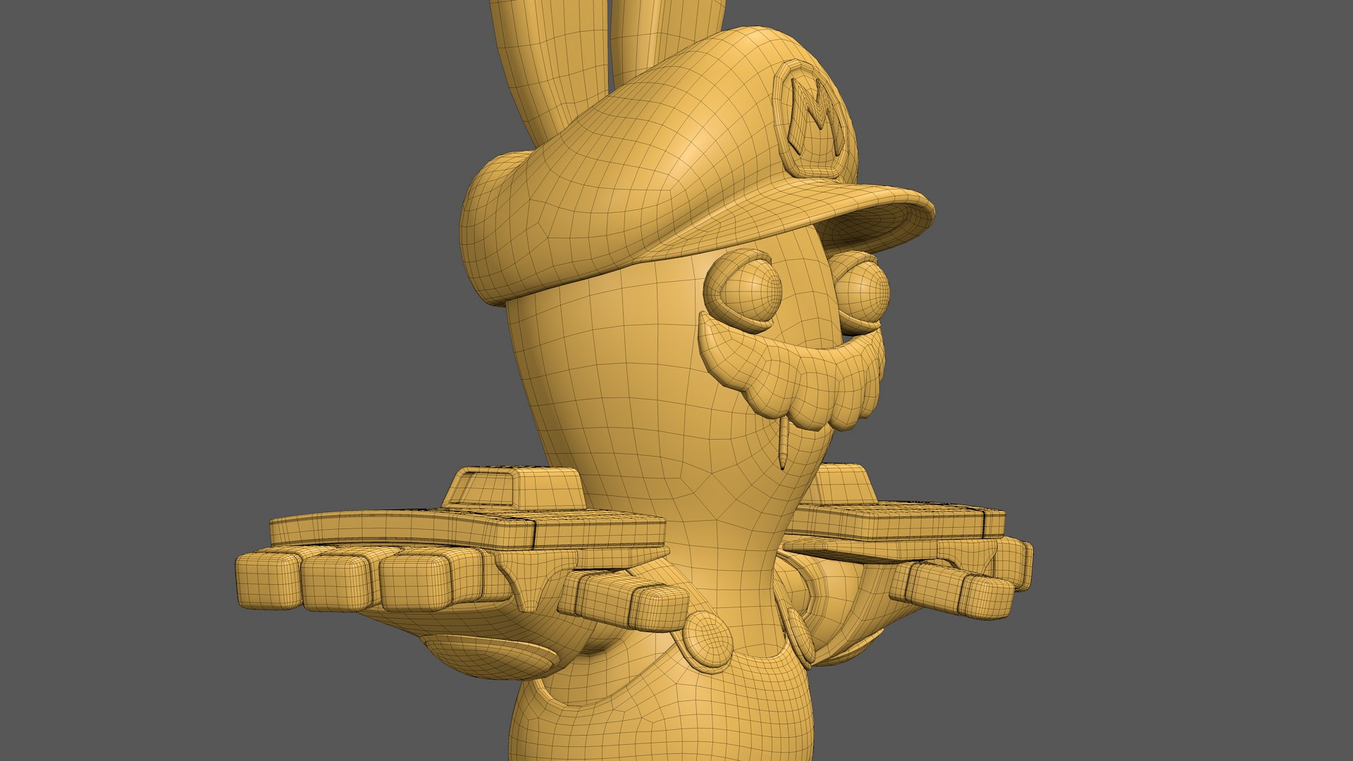 Rabbid Mario Character Gauntlet Weapon Sparks of Hope 3D model ...