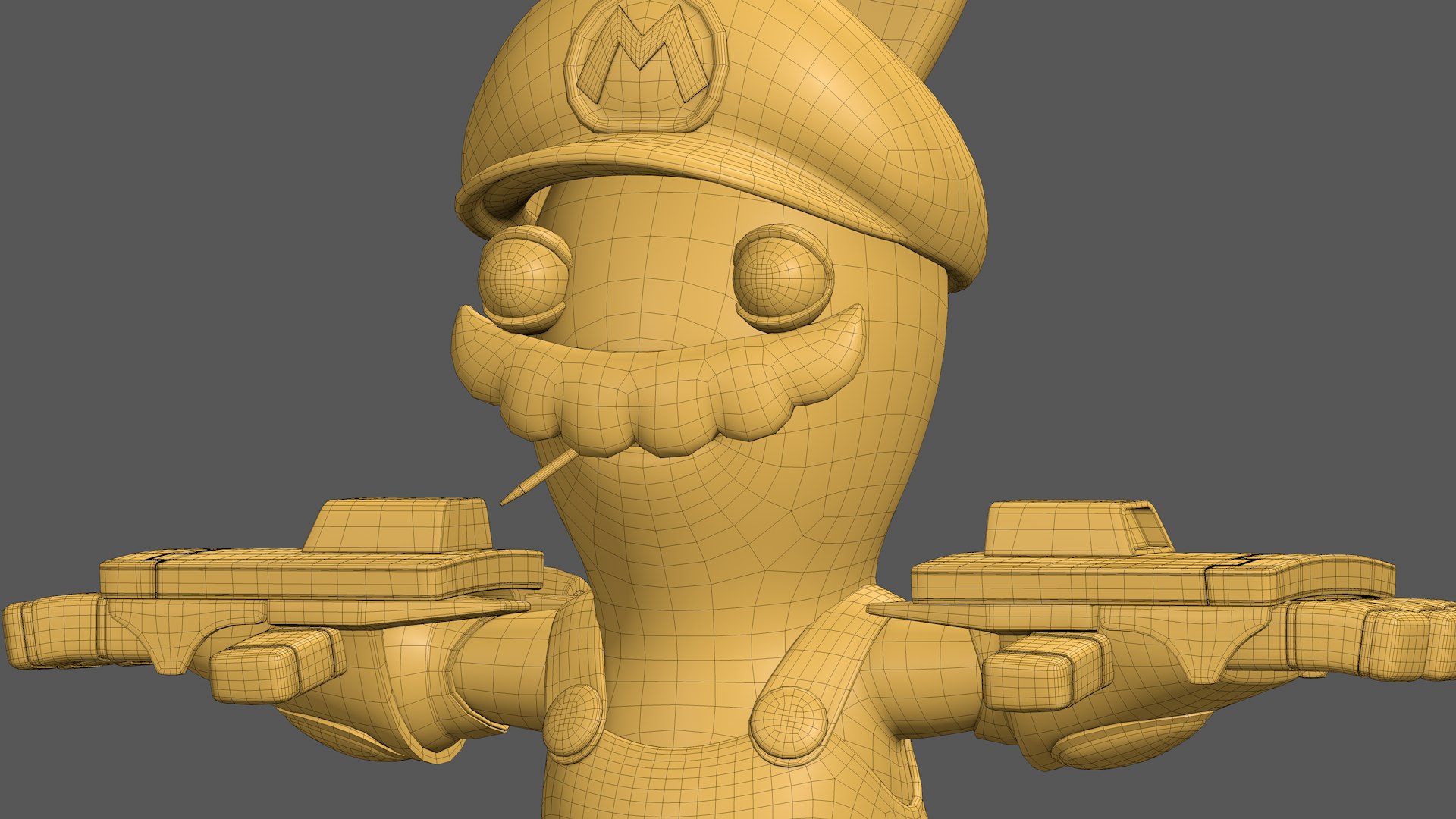Rabbid Mario Character Gauntlet Weapon Sparks of Hope 3D model ...