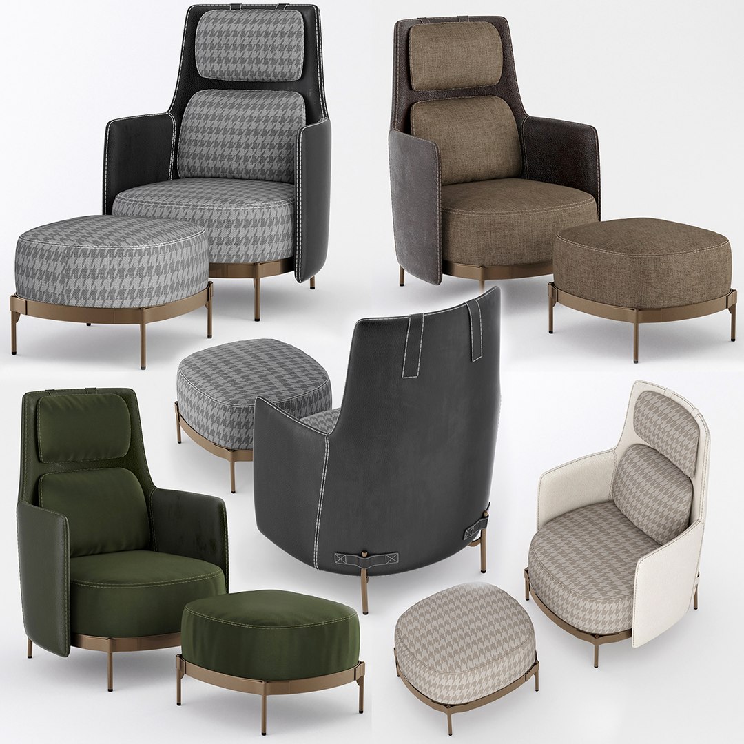 Minotti Tape Armchairs 3D Model - TurboSquid 1563009