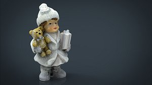 3d girl christmas present