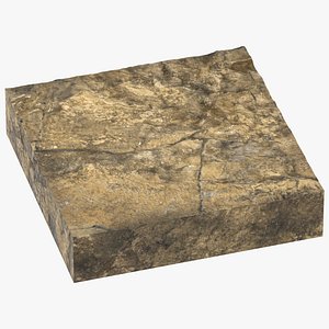 rock cross sections jagged 3D model